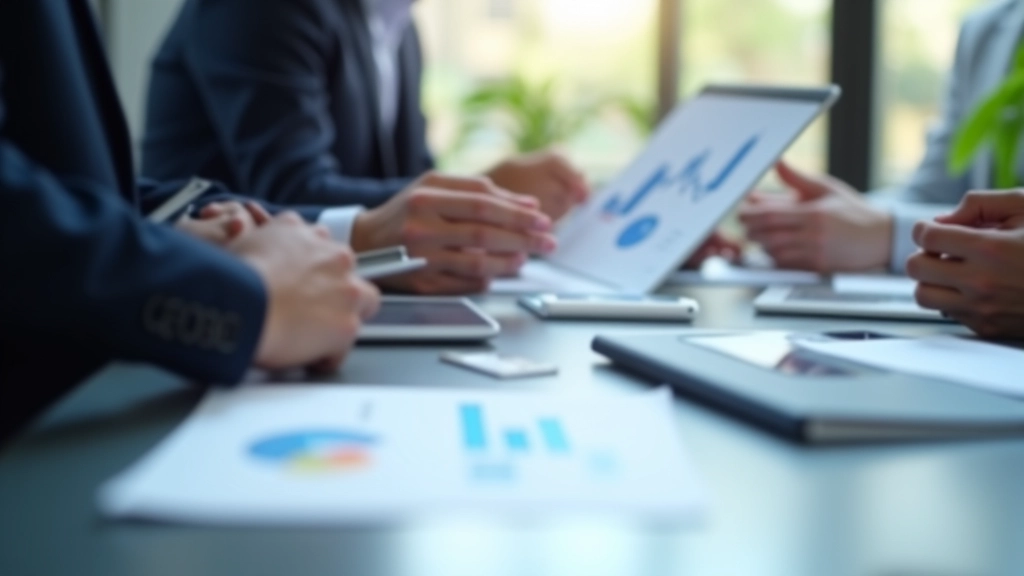 Professionelle Datenanalyse und Geschäftsbesprechung mit Metriken und Trenddiagrammen