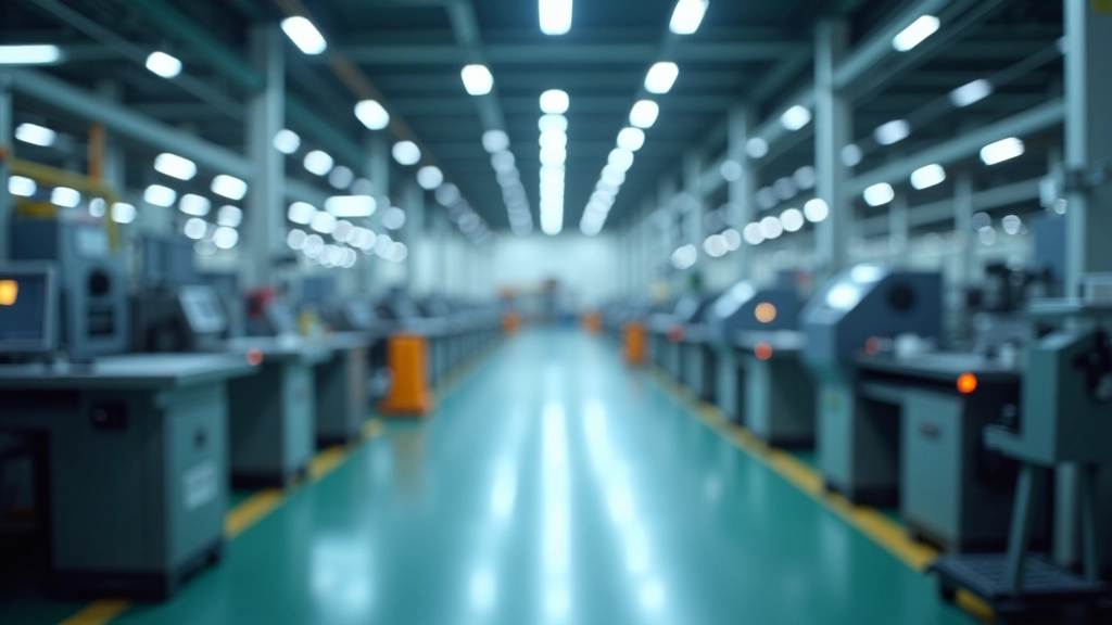 Moderne Industrieanlage mit Fertigungsmaschinen und Produktionsprozessen in Deutschland